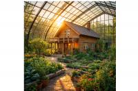 dom obudowany szklarnią