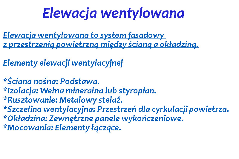 elewacja wentylowana co to